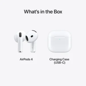 Apple AirPods 4 wireless earbuds with USB-C charging case