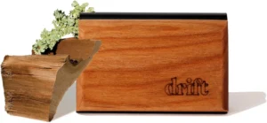 Drift wood car air freshener with teak scent, rectangular wooden block design for car odor elimination