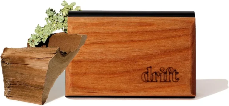 Drift wood car air freshener with teak scent, rectangular wooden block design for car odor elimination