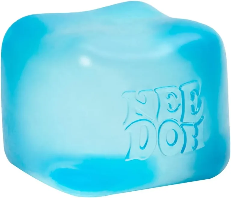 Schylling NeeDoh Nice Cube sensory squeeze toy with super solid squish blue 2.25 inch stress cube