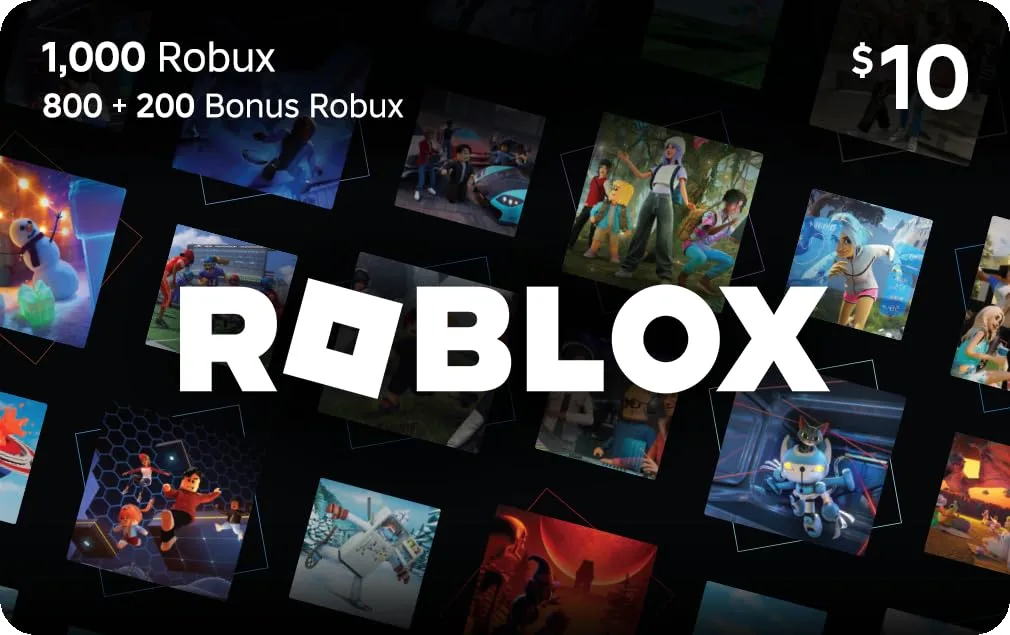 Roblox Digital Gift Card 1000 Robux with exclusive virtual item digital code