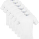Gildan G1100 Ultra Cotton Tshirt in multiple colors stacked neatly on white background