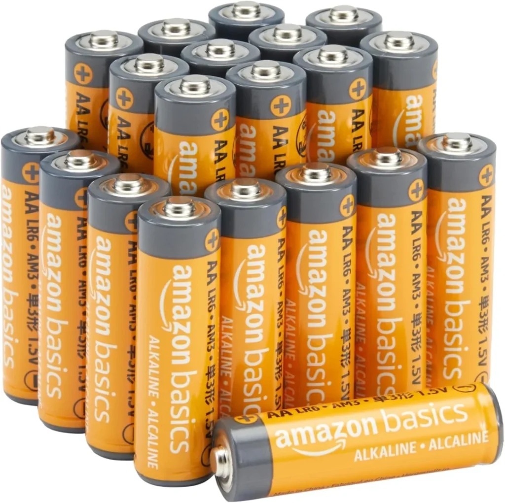 Amazon Basics 20-Pack AA Alkaline Batteries, 1.5V, 10-Year Shelf Life, Leak