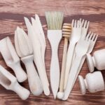 Weighted fork and spoon set on a dining table