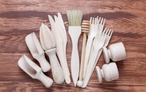 Weighted fork and spoon set on a dining table